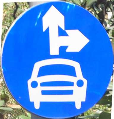 蓝色交通标识贴图