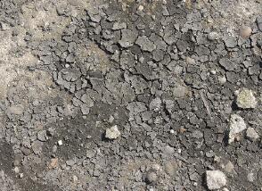 带石块的脏旧泥土路面贴