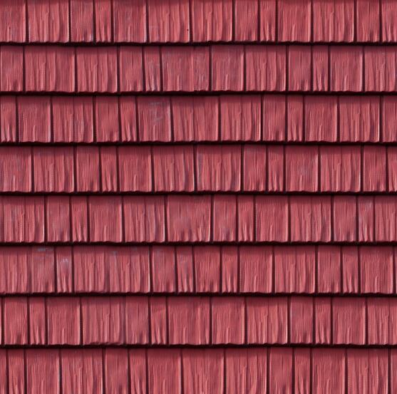 上红色油漆的木屋顶贴图