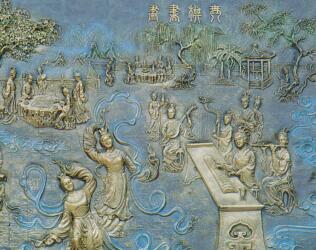 仙女跳舞中式铜雕贴图