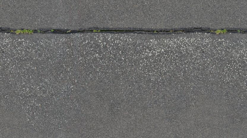 长草的沥青路面材质贴图