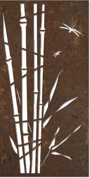 竹子雕刻景墙材质贴图